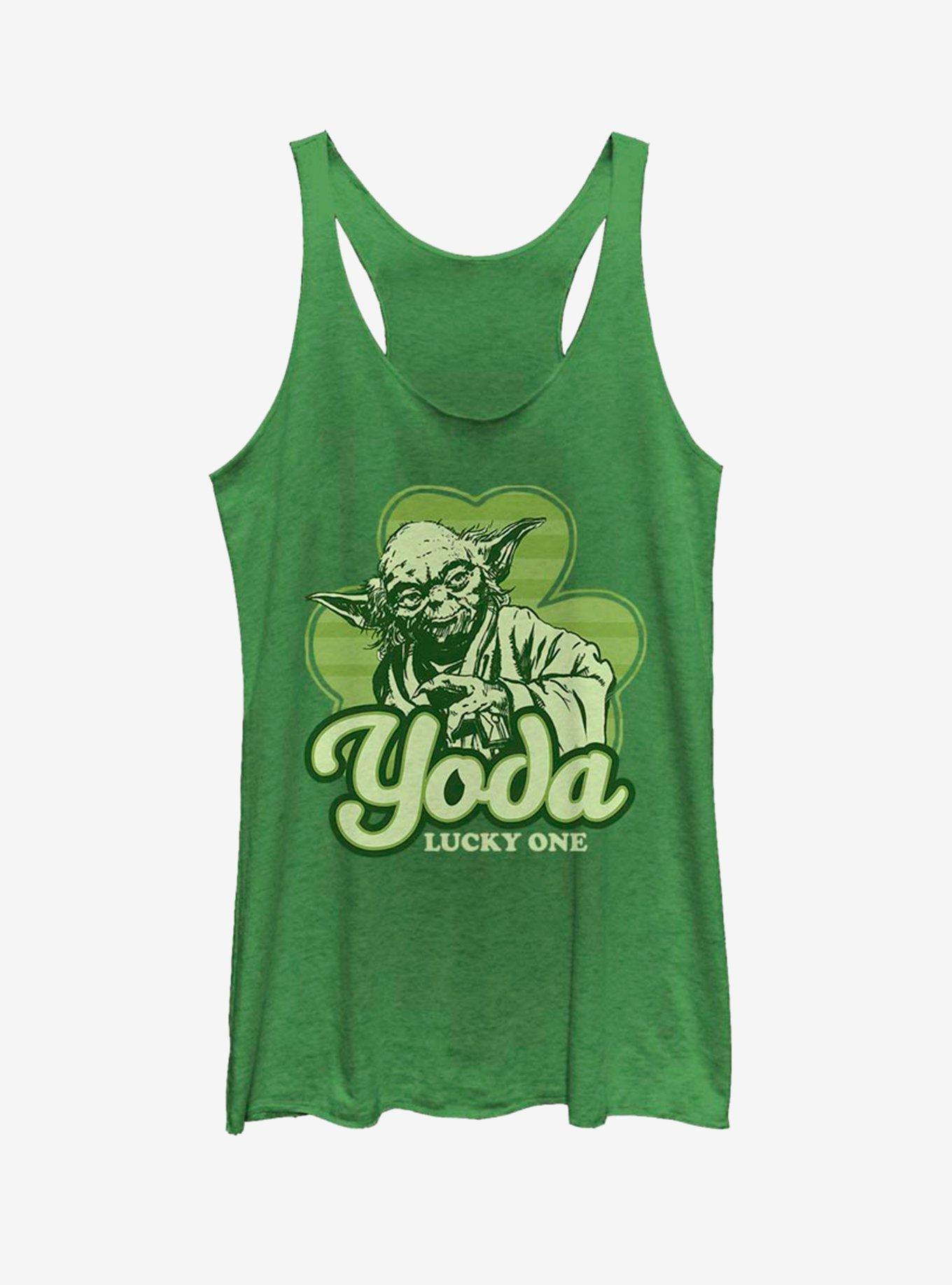 Star Wars Yoda Lucky Retro Womens Tank Top, ENVY, hi-res