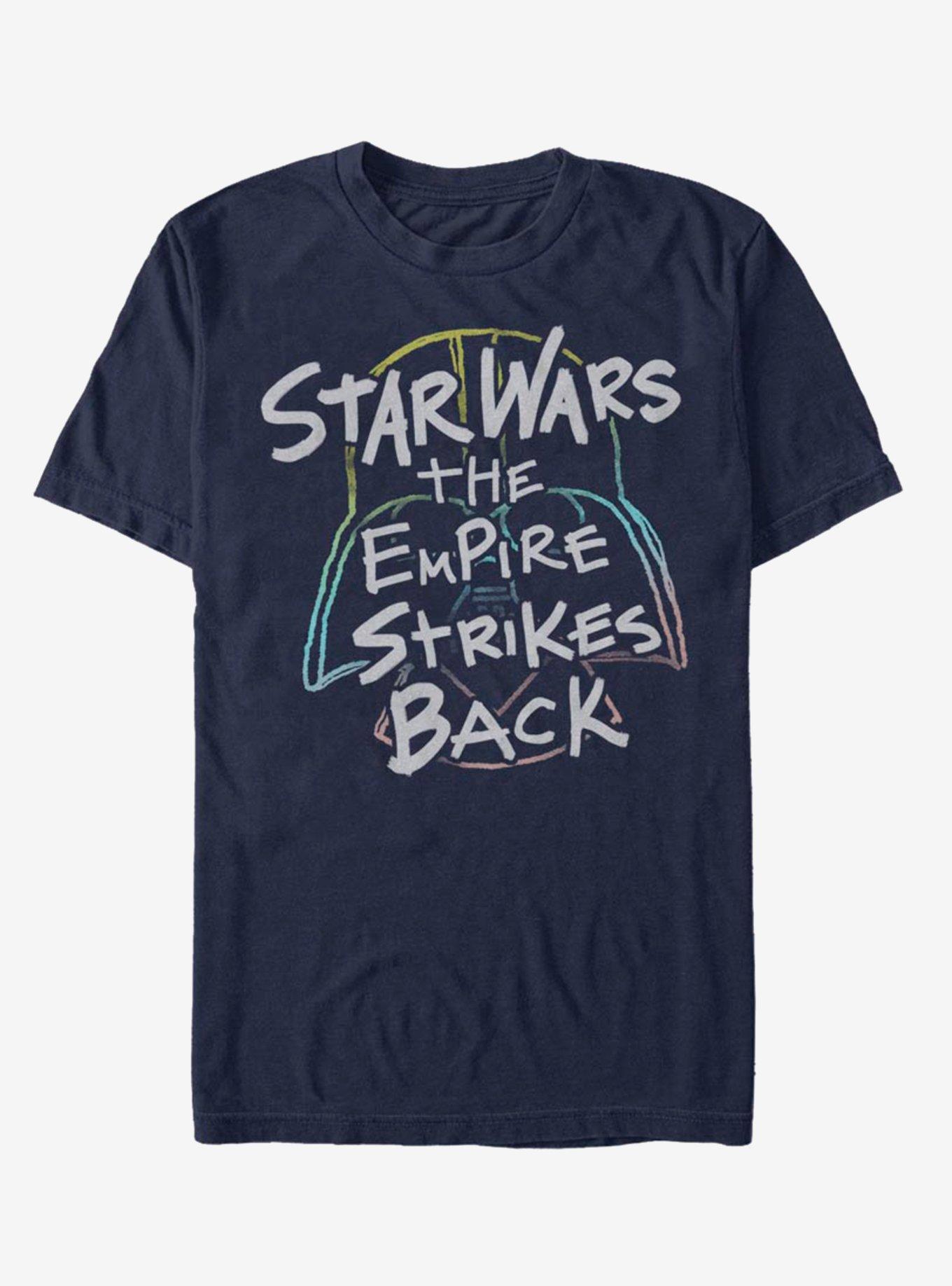 Star Wars Crayon Scratch T-Shirt, NAVY, hi-res view 1