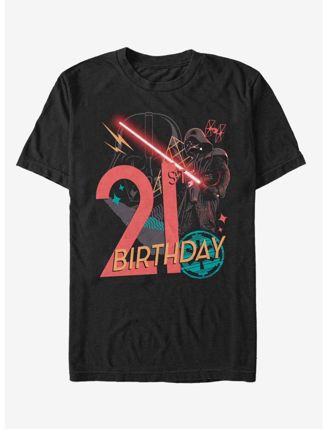 Star Wars Vader 21st Bday T-Shirt, BLACK, hi-res