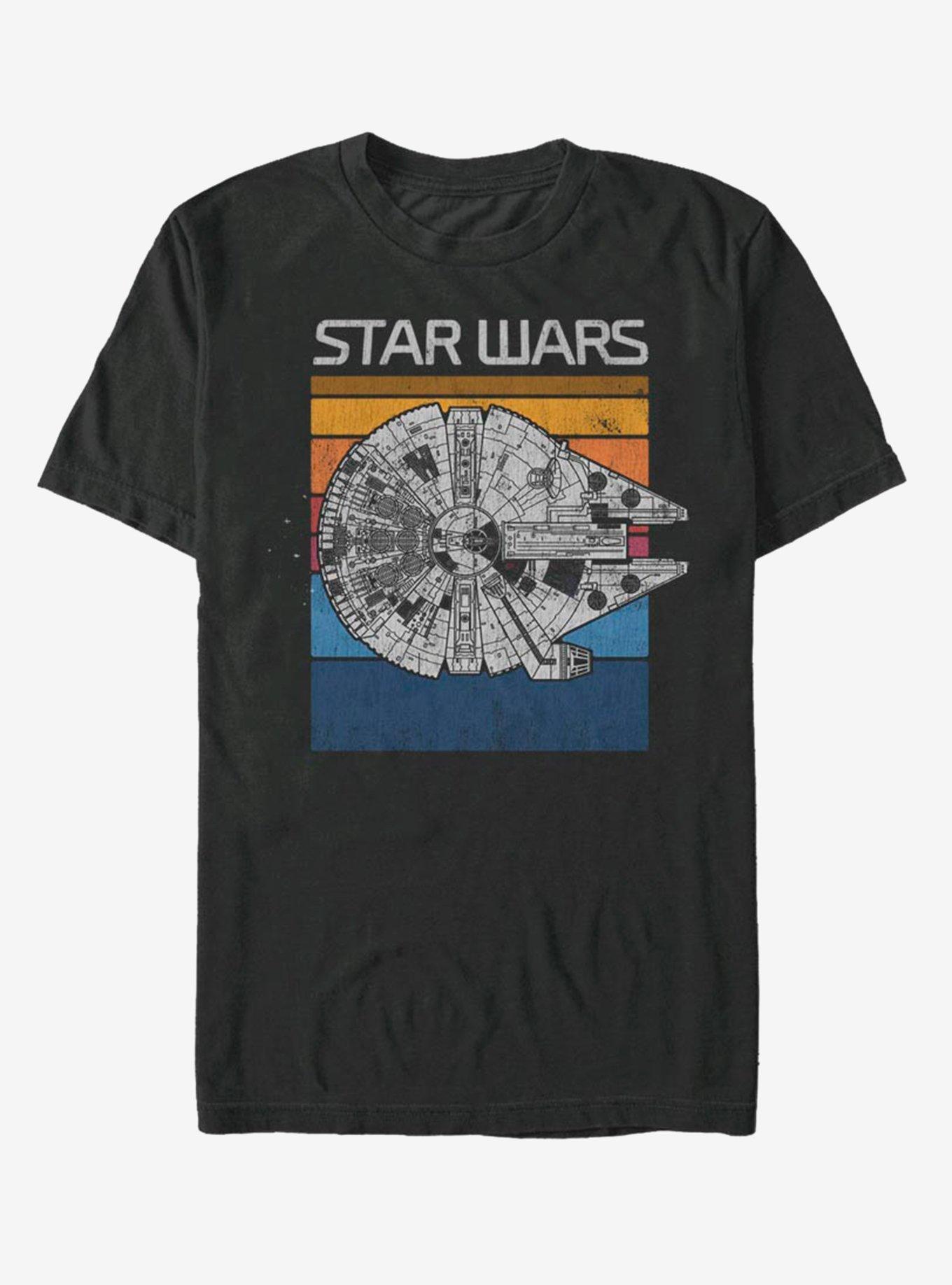 Star Wars Falcon Colors Three T-Shirt, BLACK, hi-res