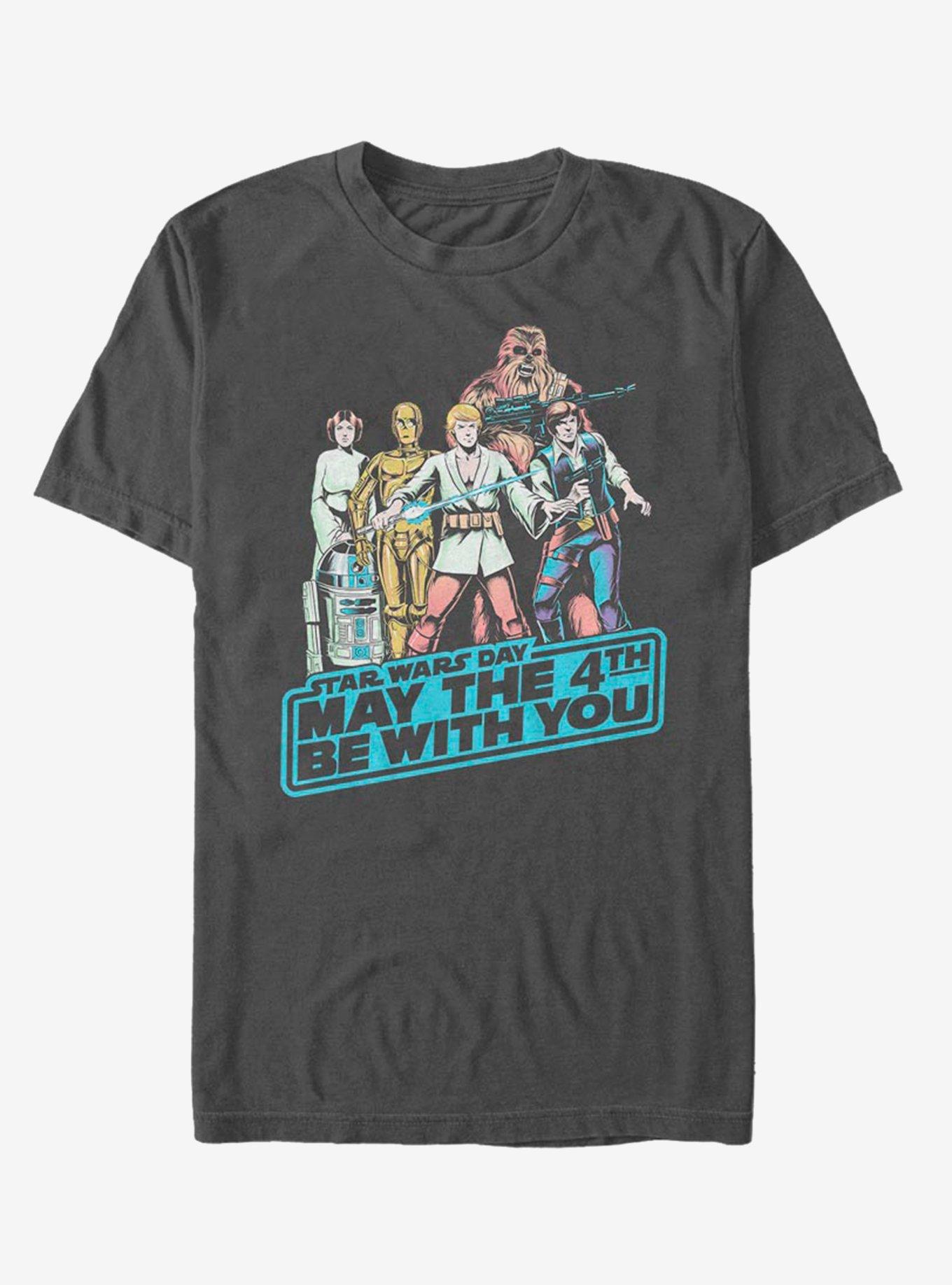 Star Wars May Fourth Group T-Shirt, CHARCOAL, hi-res
