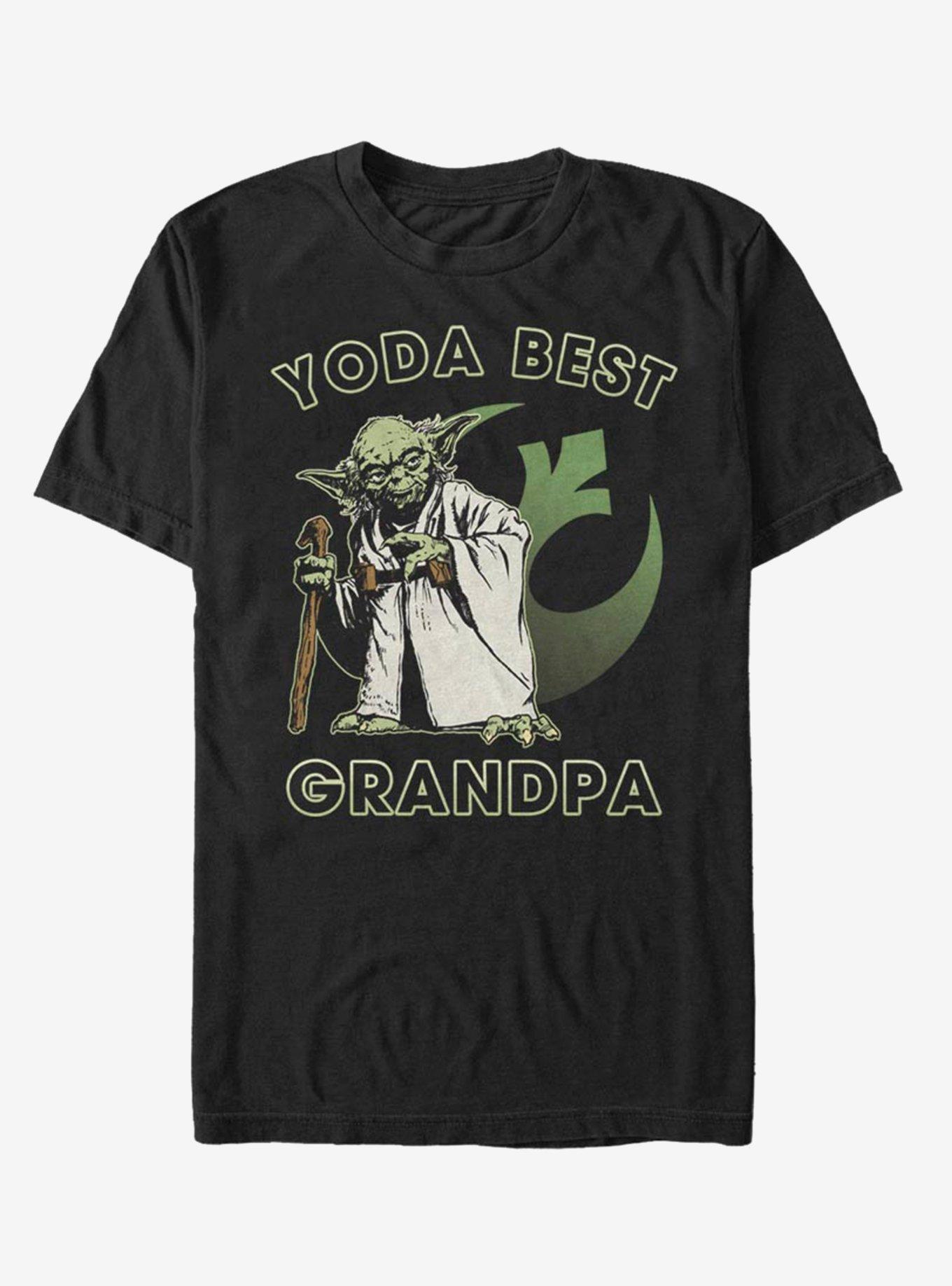 Star Wars Yoda Best Grandpa T-Shirt, BLACK, hi-res