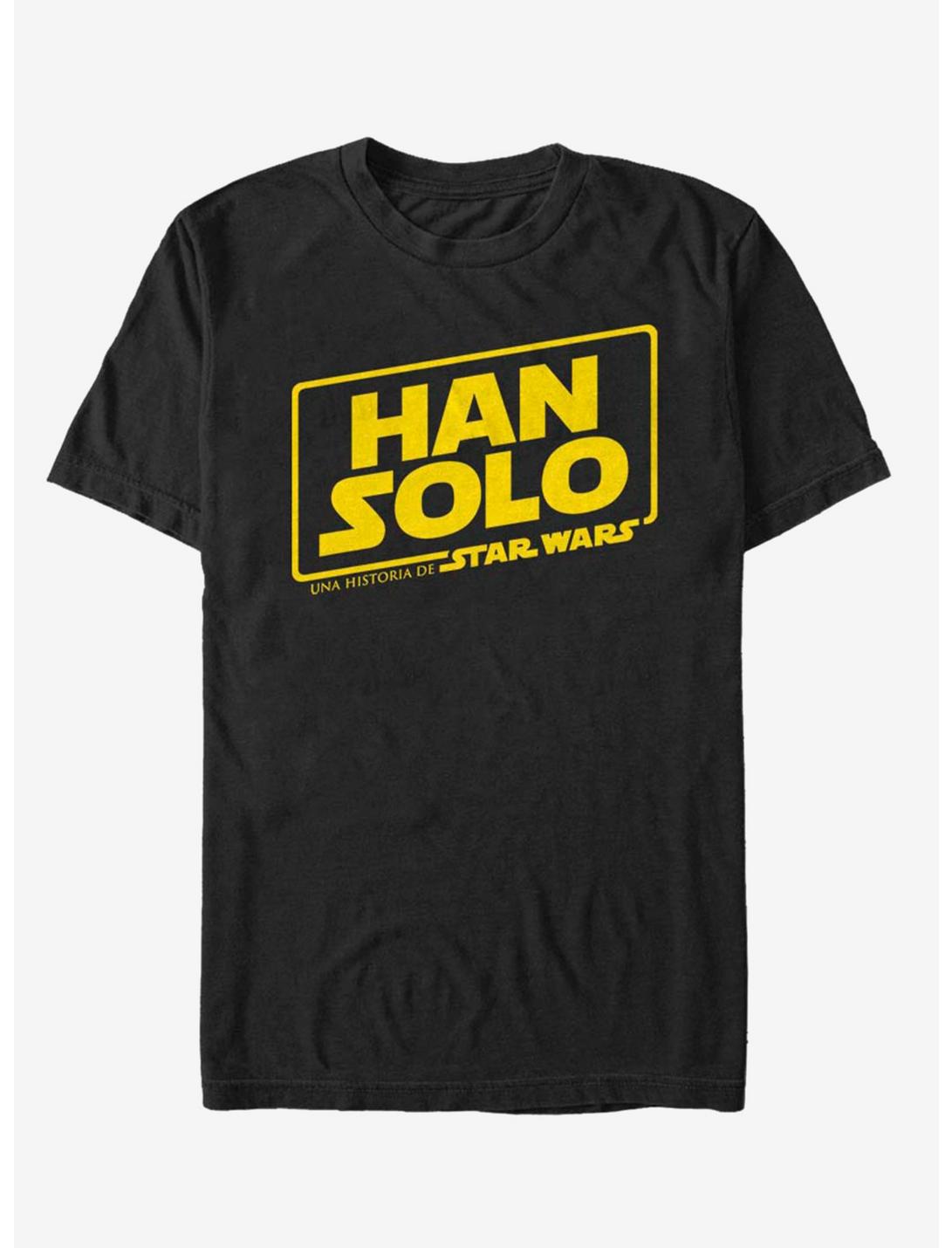 Solo: A Star Wars Story Han Spanish Logo T-Shirt, BLACK, hi-res