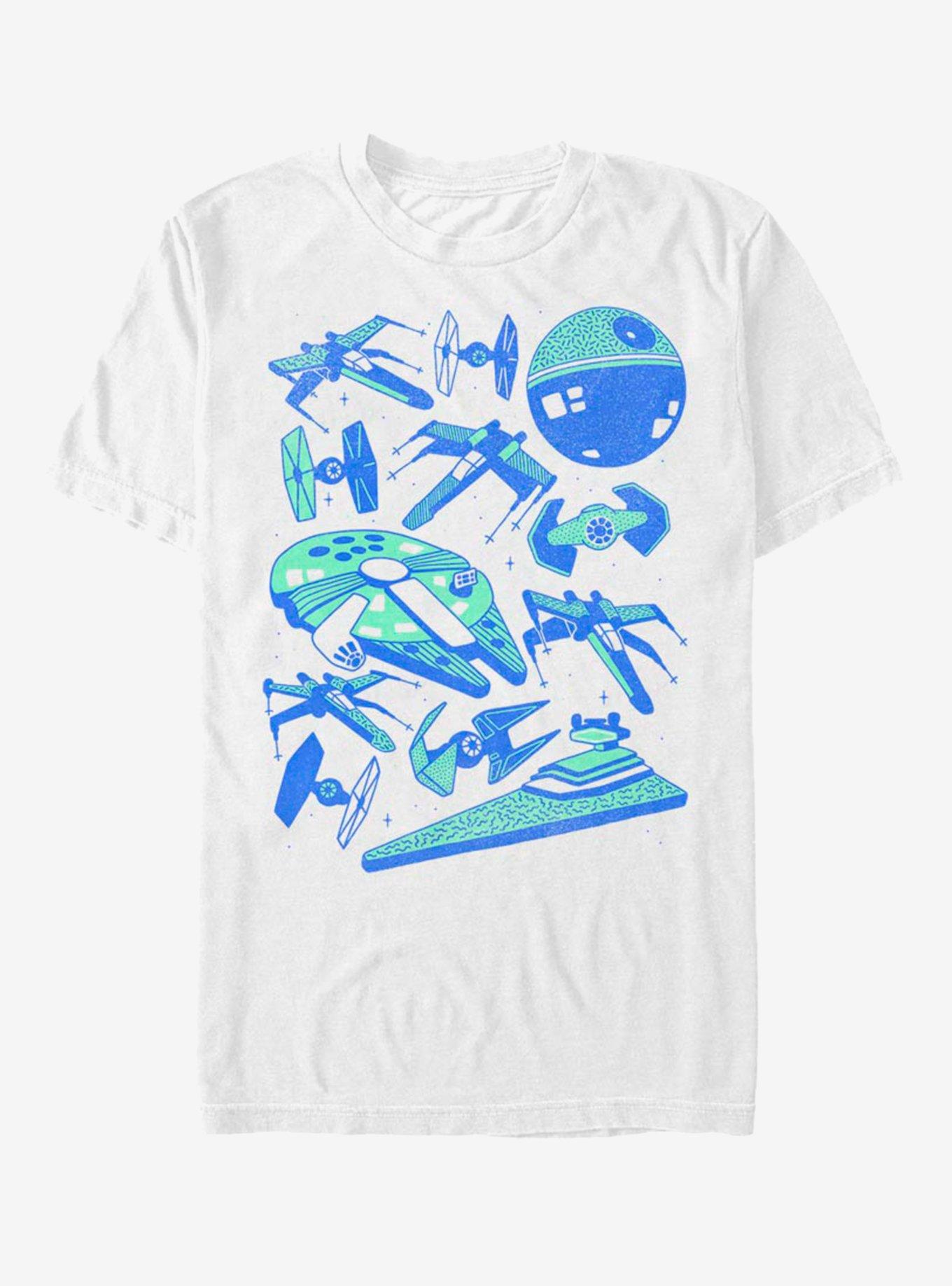 Civiel nabootsen Serie van Star Wars SHIPS T-Shirt - WHITE | BoxLunch