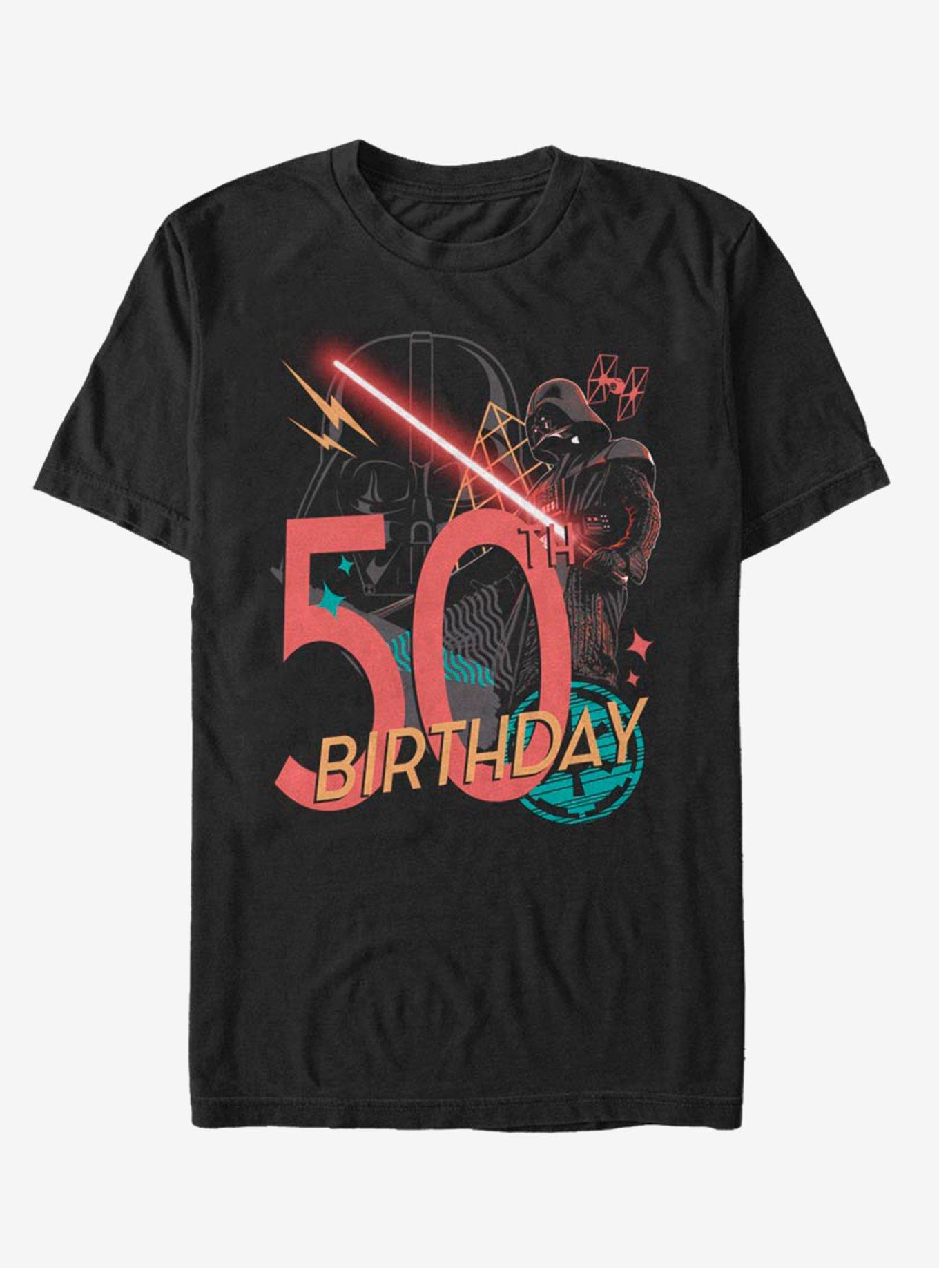 Star Wars Vader 50th Bday T-Shirt, BLACK, hi-res