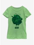Star Wars Yoda Head Fill Youth Girls T-Shirt, GRN APPLE, hi-res