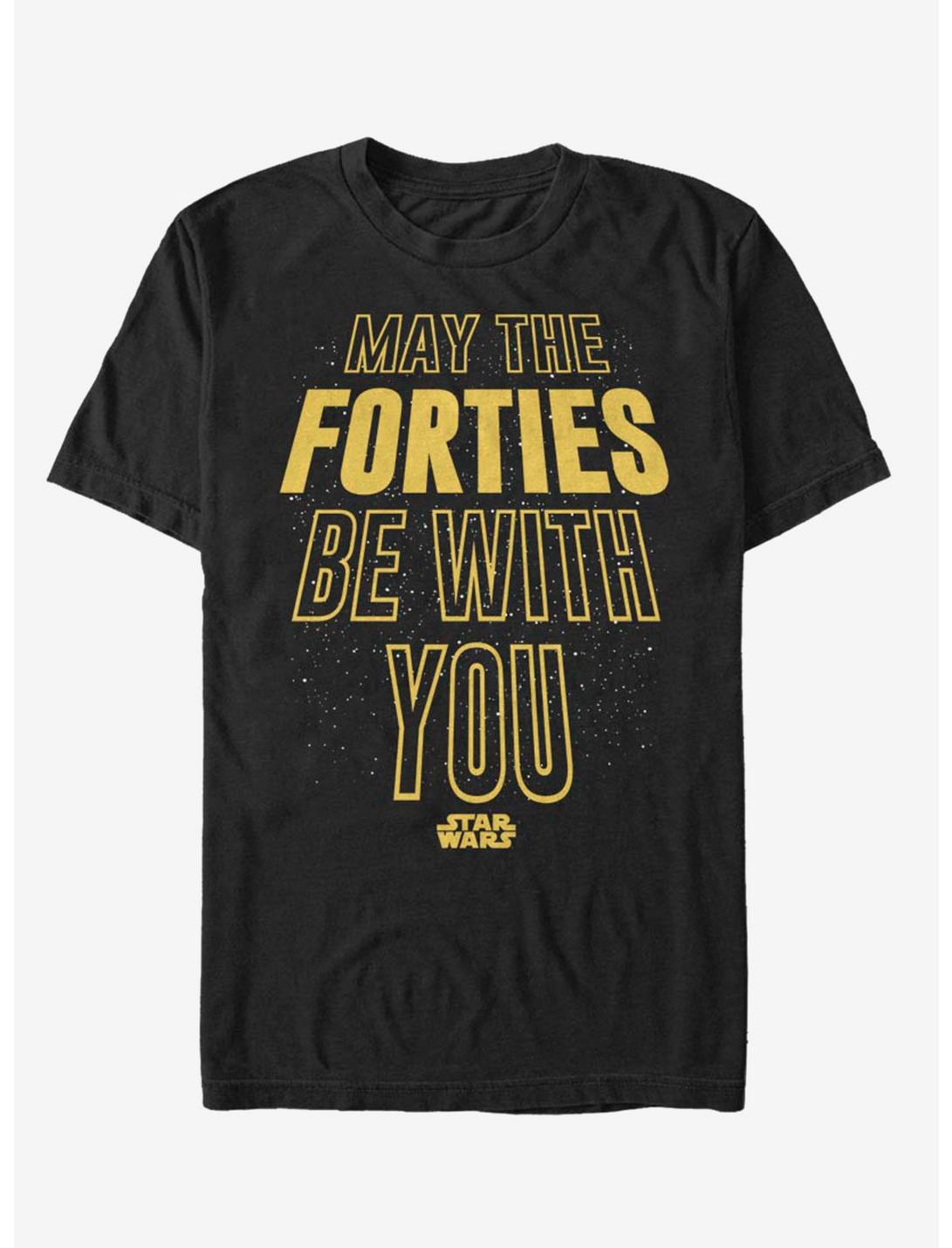 Star Wars Forties Be With You T-Shirt - BLACK | BoxLunch