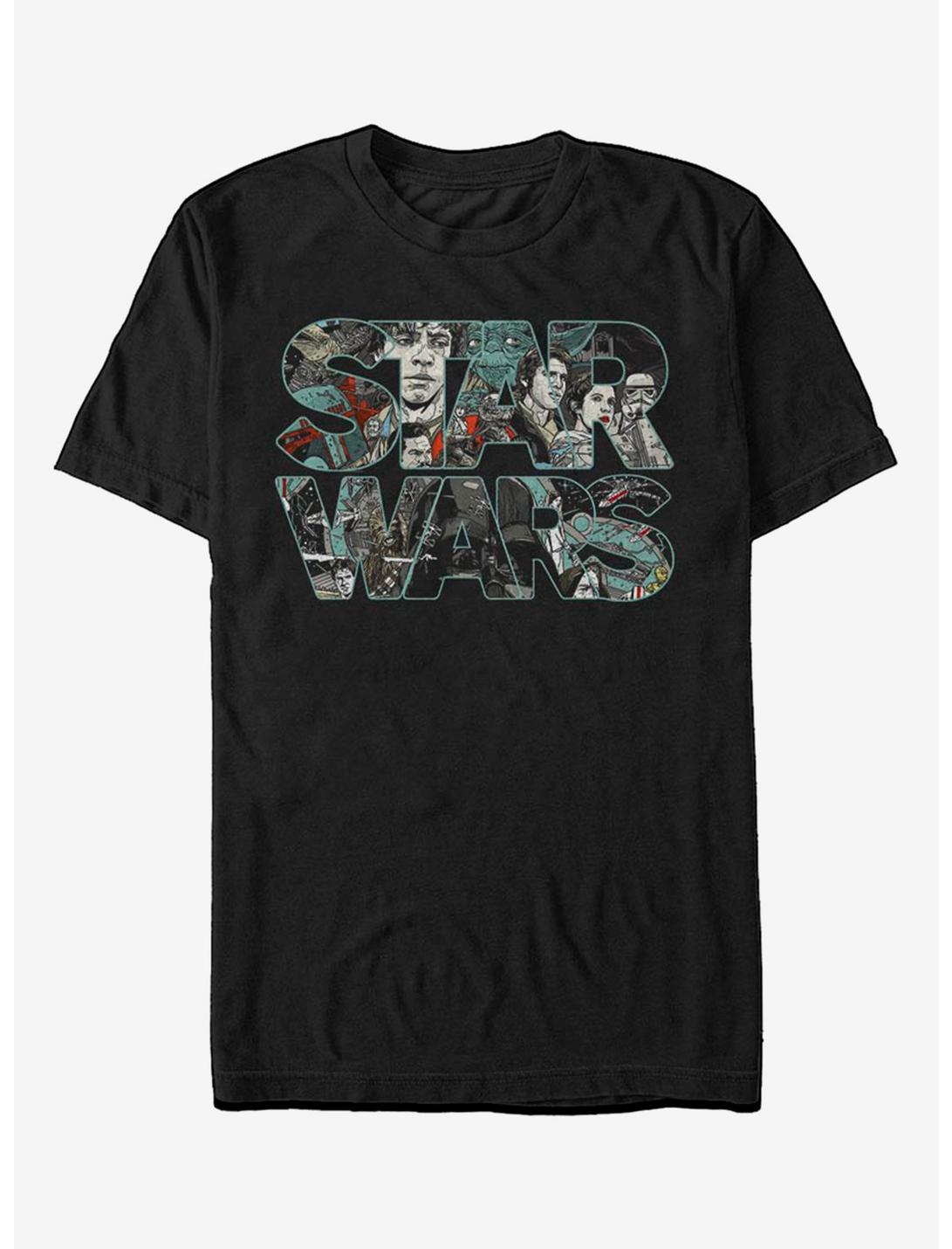 Star Wars Poster Text T-Shirt, BLACK, hi-res