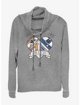 Star Wars: The Force Awakens BB8 heart R2 Cowlneck Long-Sleeve Womens Top, , hi-res