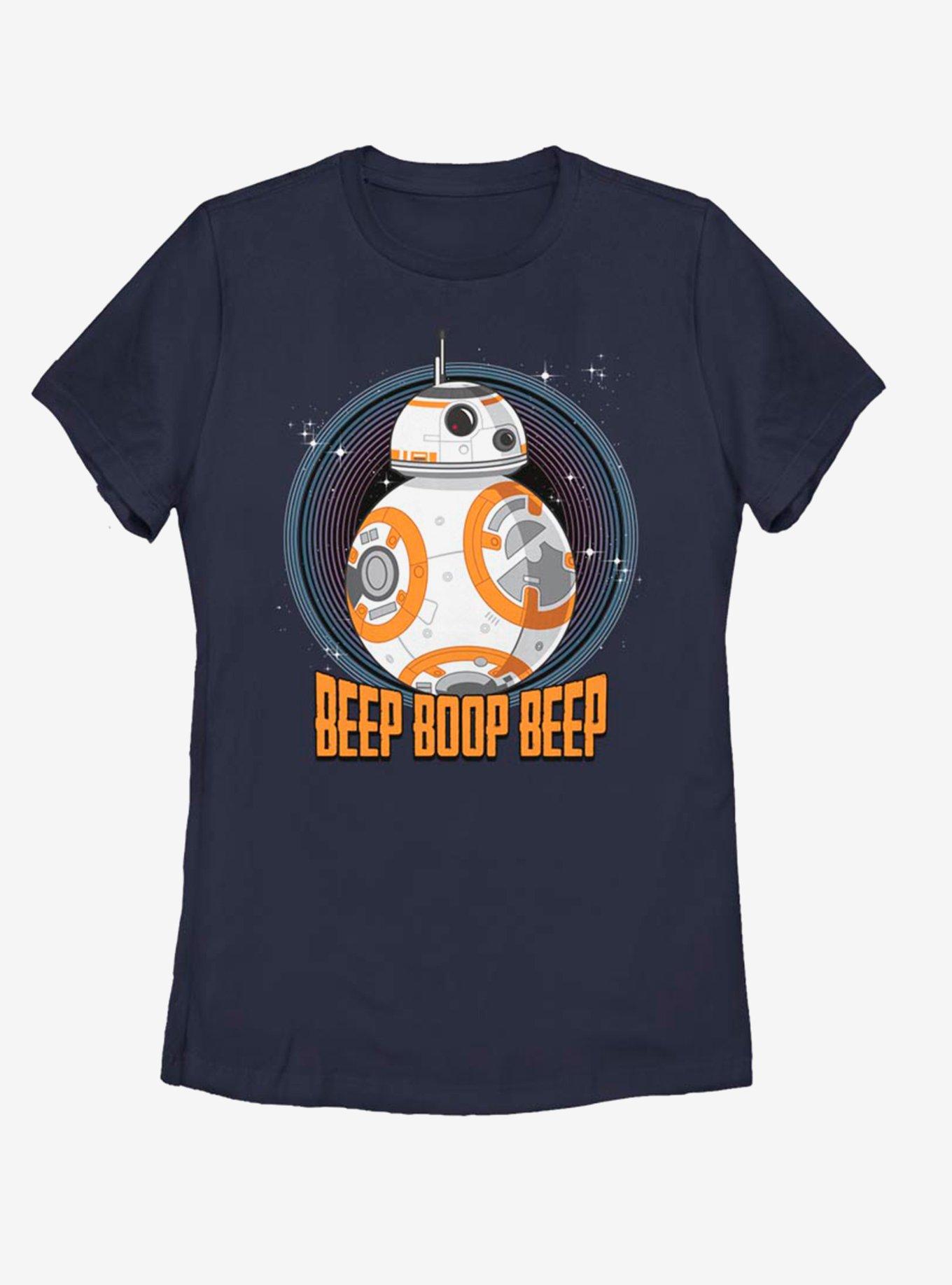 Star Wars: The Last Jedi BB8 Beep Womens T-Shirt, NAVY, hi-res