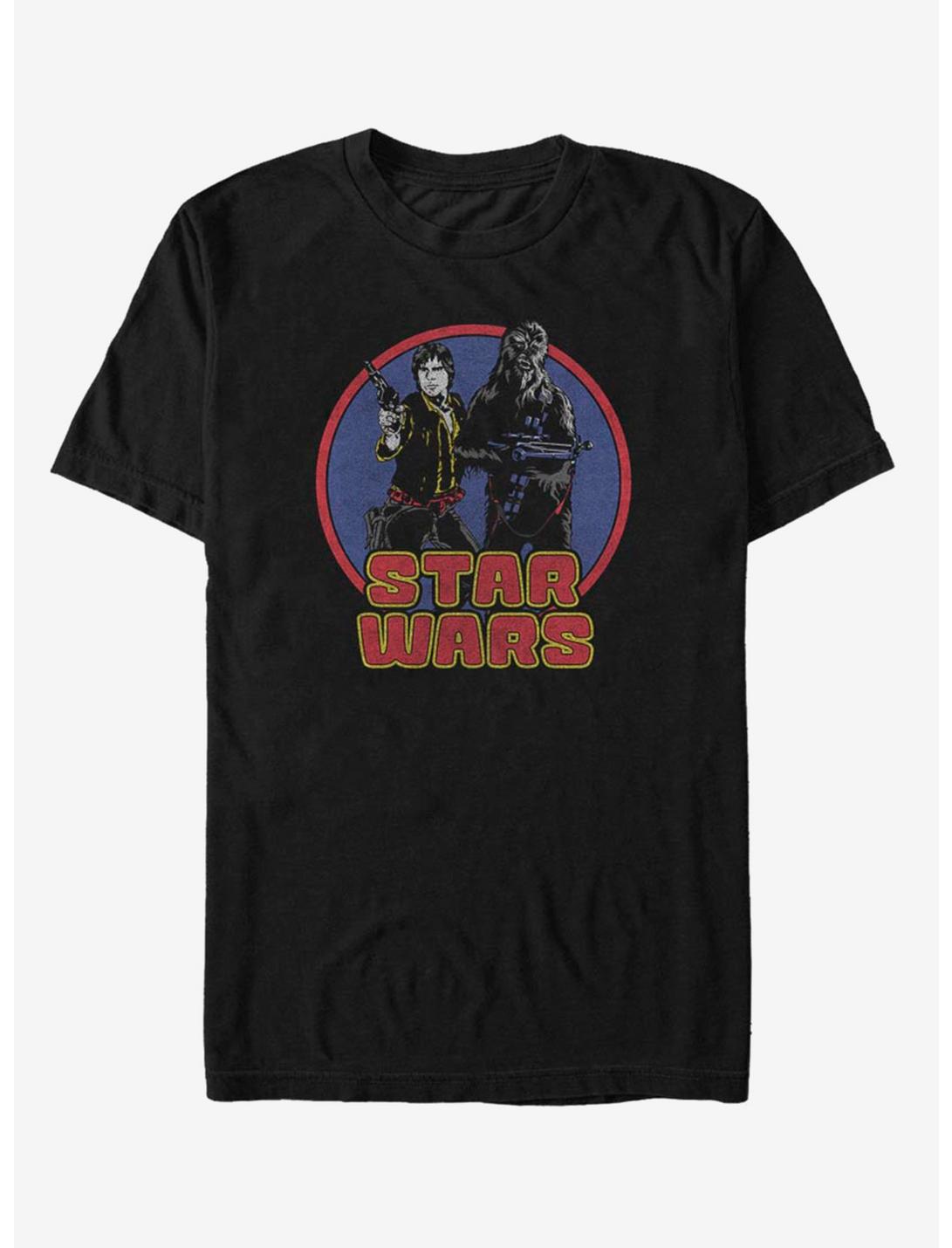 Star Wars Circle Chewie and Han T-Shirt, BLACK, hi-res