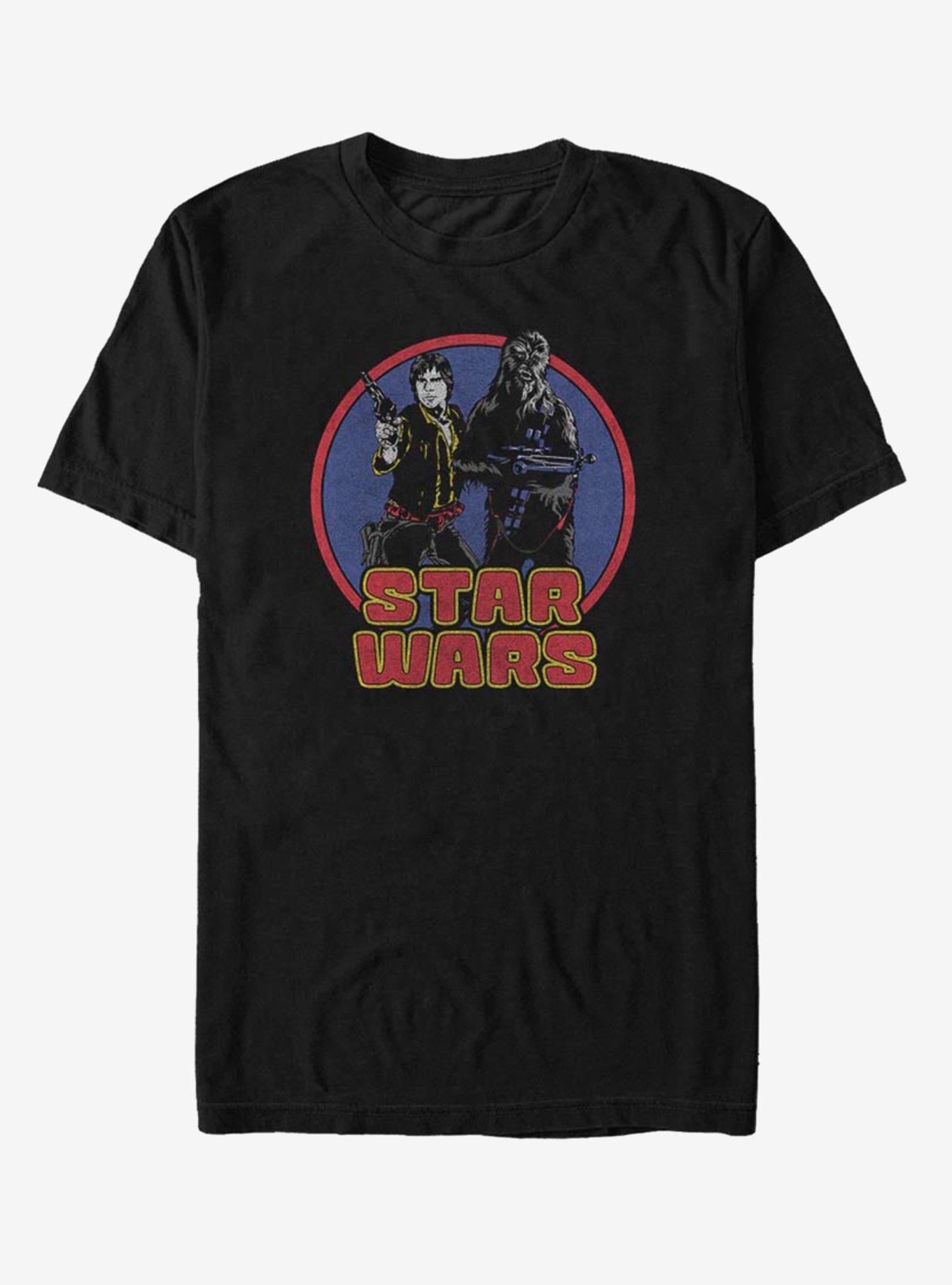 Star Wars Circle Chewie and Han T-Shirt, BLACK, hi-res