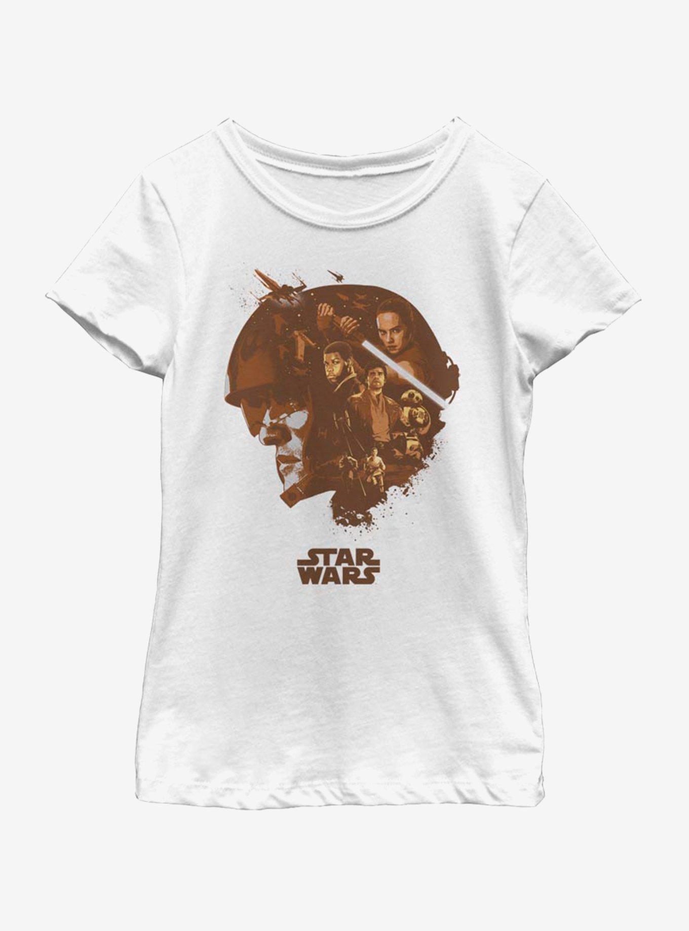 Star Wars: The Force Awakens Poe Head Fill Youth Girls T-Shirt, , hi-res