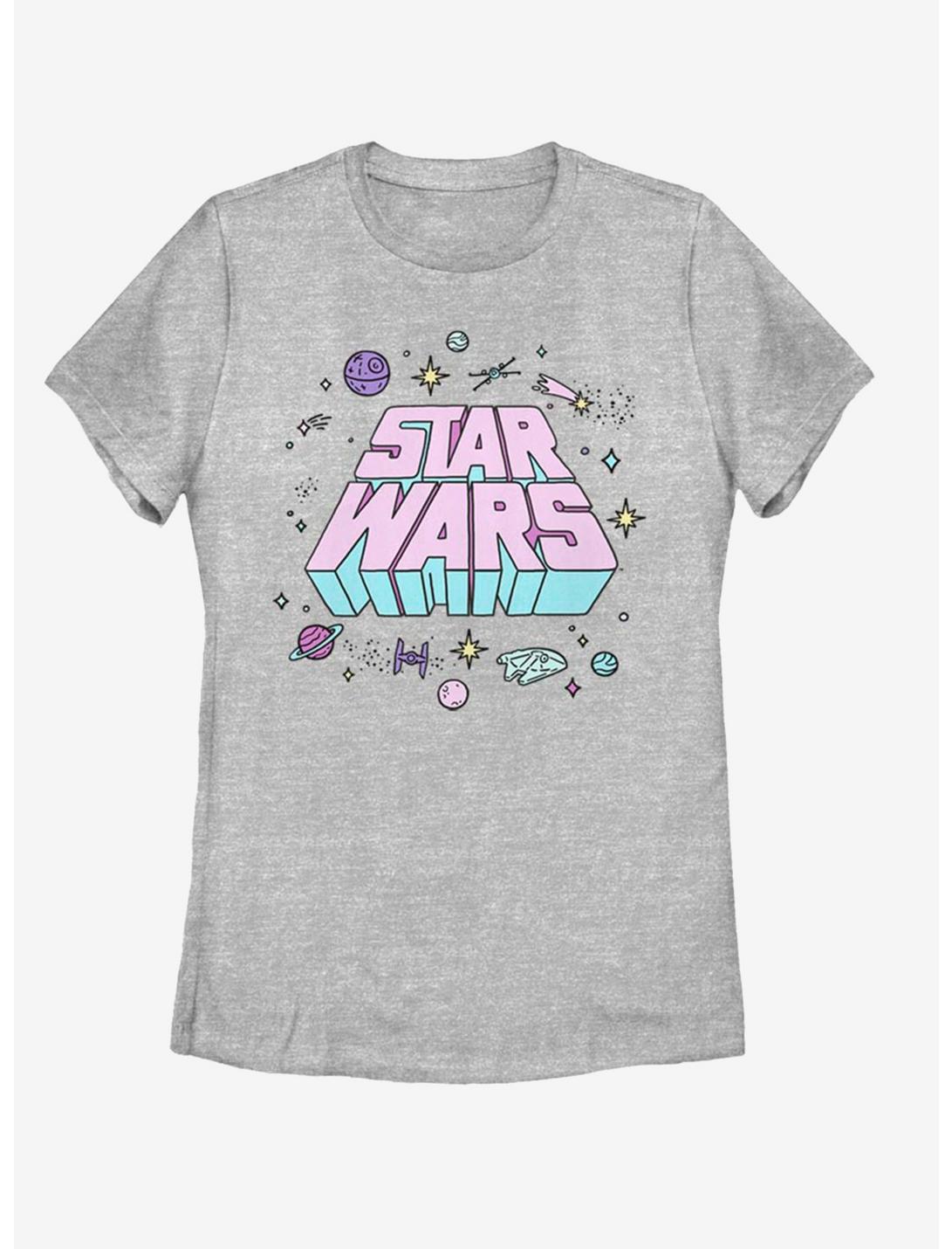 Star Wars Pop Out Logo Womens T-Shirt, ATH HTR, hi-res