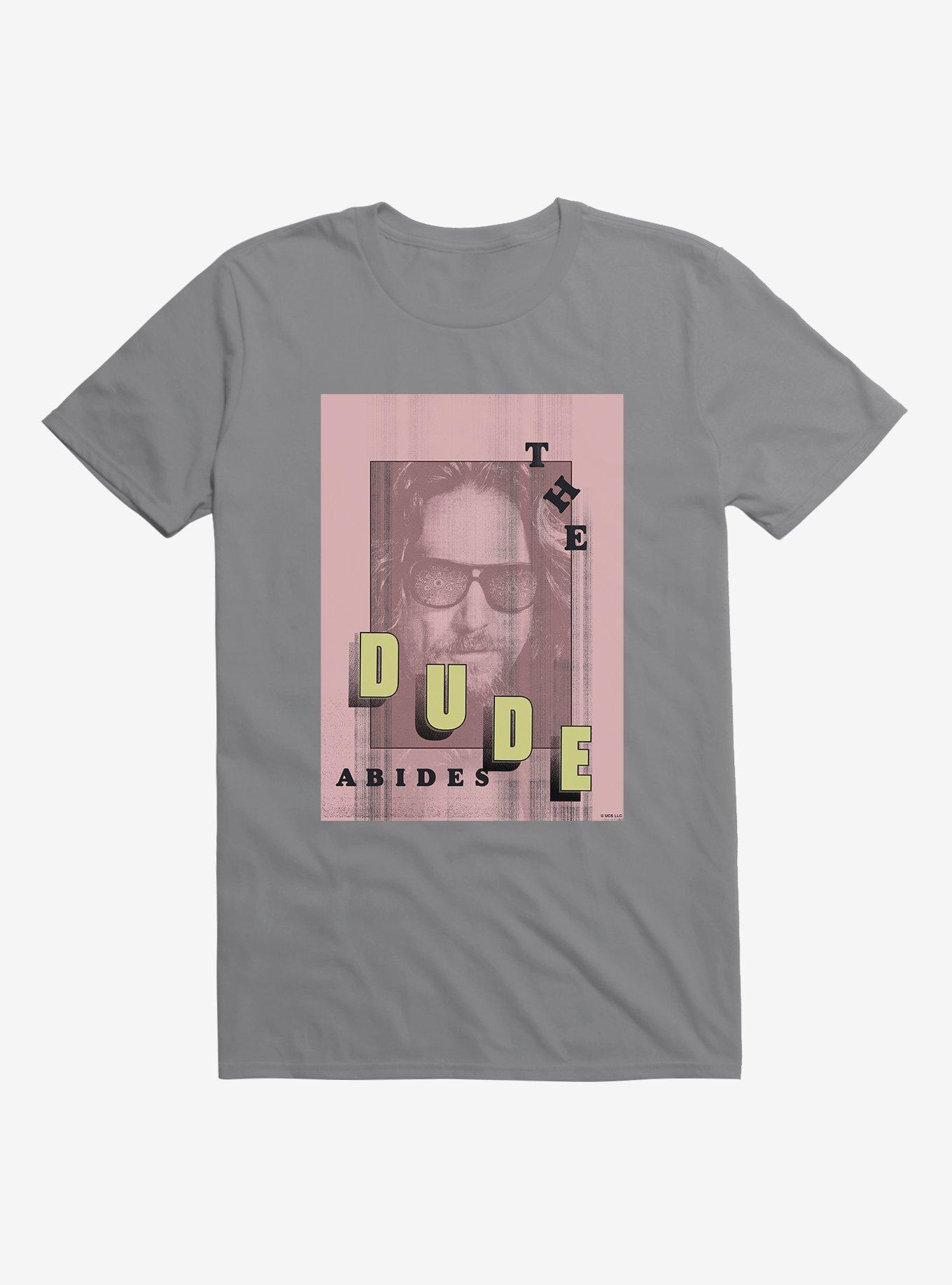 The Big Lebowski The Dude Abides Pink T-Shirt, , hi-res