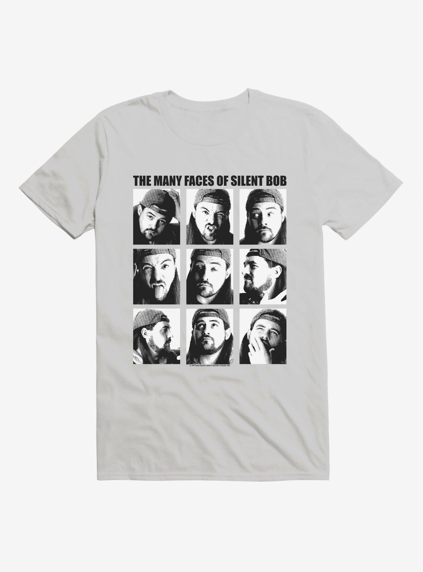 Jay And Silent Bob Reboot The Many Faces of Silent Bob T-Shirt | Hot Topic