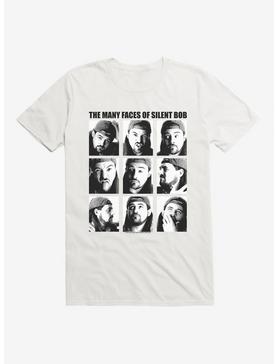 Jay And Silent Bob Reboot The Many Faces of Silent Bob T-Shirt, WHITE, hi-res