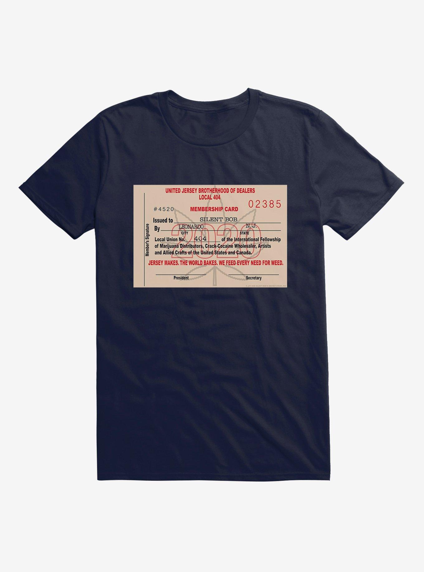 Jay And Silent Bob Reboot Weed Card T-Shirt, NAVY, hi-res