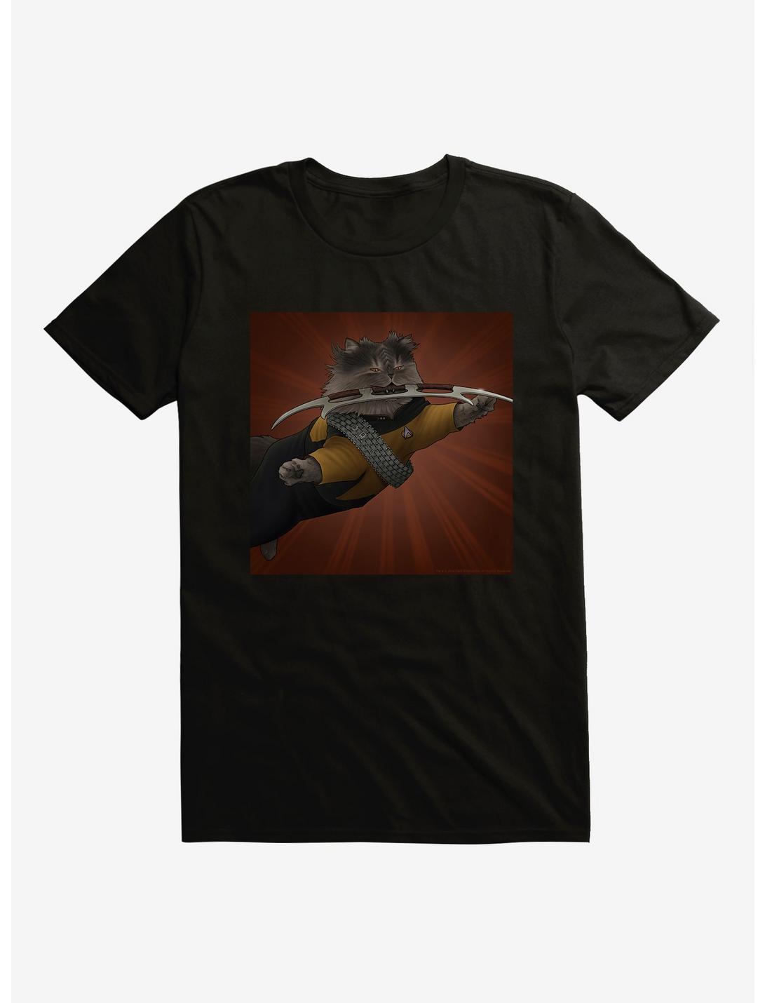 Star Trek The Next Generation Cats Worf Attack T-Shirt, BLACK, hi-res