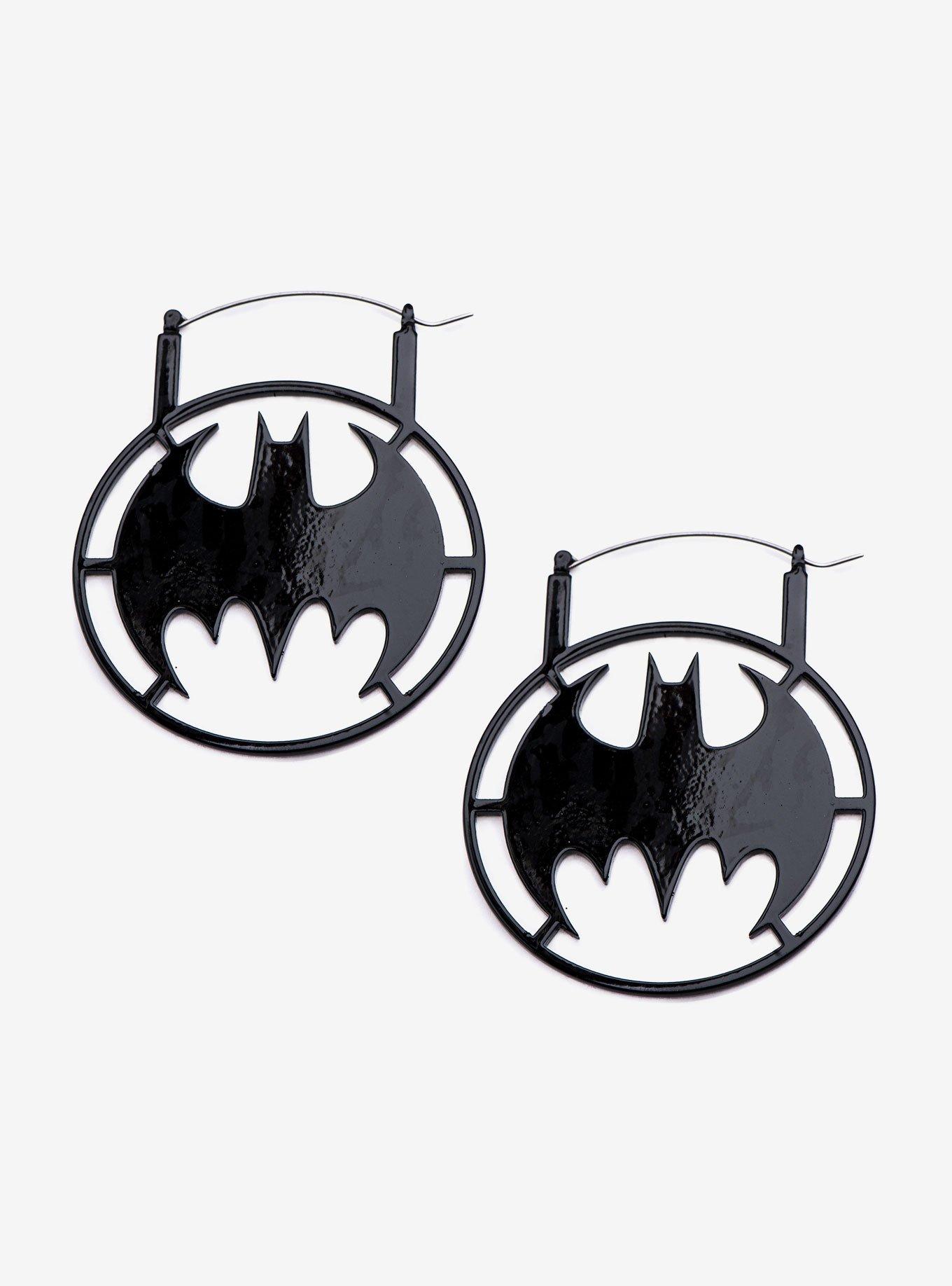 DC Comics Batman with Steel Plug Hoop Earrings | Hot Topic