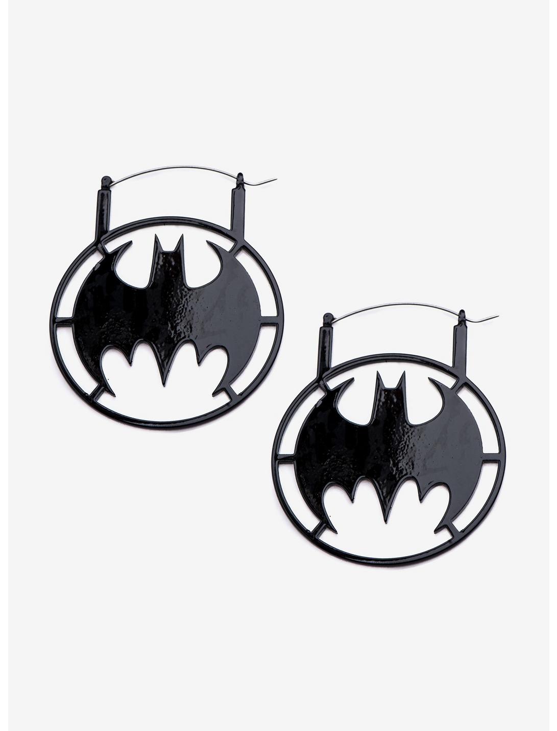DC Comics Batman with Steel Plug Hoop Earrings, , hi-res
