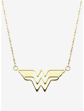 Plus Size DC Comics Gold Plated Wonder Woman Necklace, , hi-res