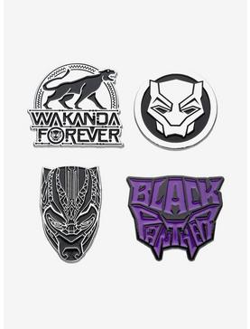 Plus Size Marvel Black Panther Wakanda Forever Enamel Pin Set, , hi-res