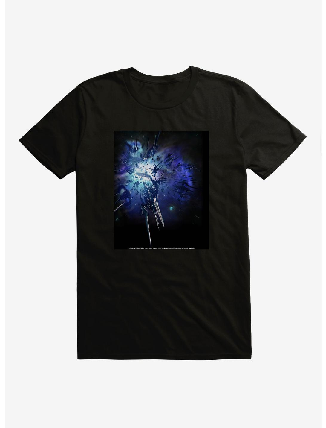 Star Trek Ship Blue Explosion T-Shirt, BLACK, hi-res