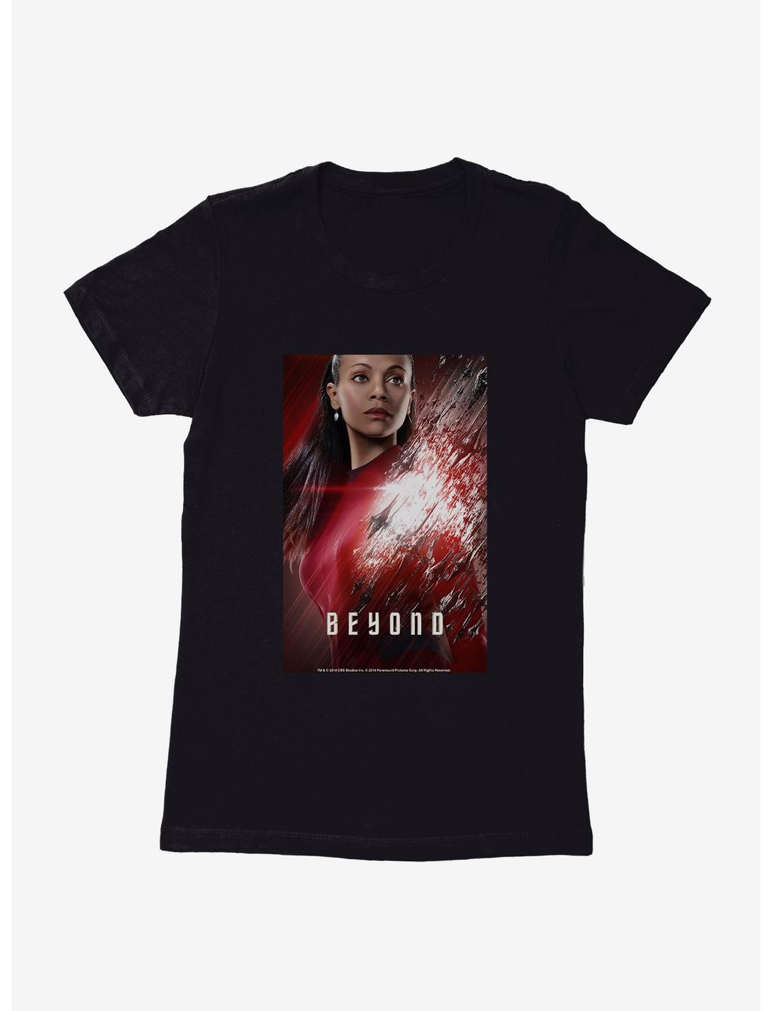 Star Trek Beyond Uhura Teaser Poster Womens T-Shirt, BLACK, hi-res