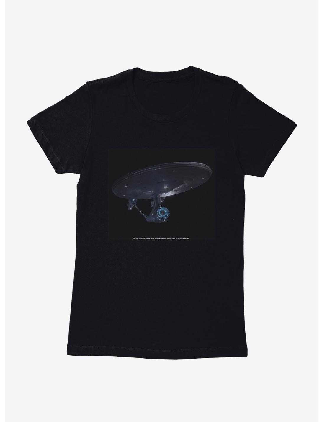 Star Trek Enterprise Ship Flight Womens T-Shirt, BLACK, hi-res