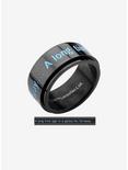 Star Wars "A long time ago in a galaxy far away" Spinner Ring, BLACK, hi-res