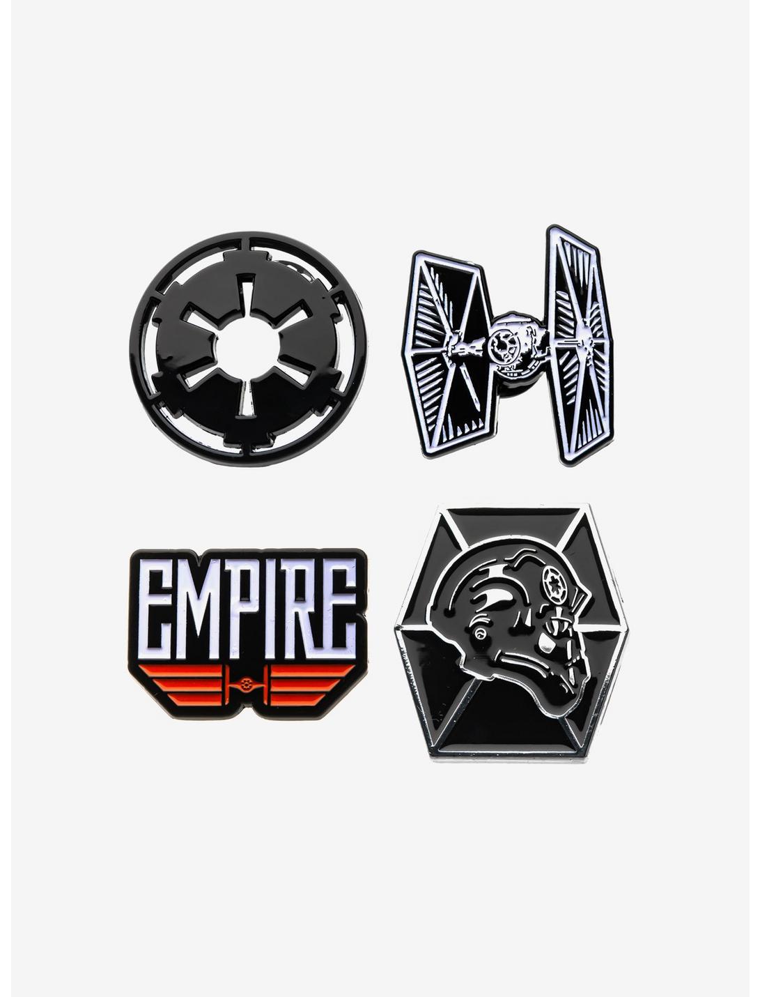 Star Wars Imperial Galactic Empire and Tie Fighter Enamel Pin Set, , hi-res