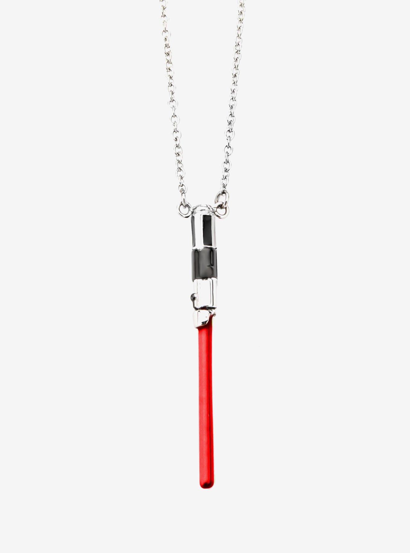Star Wars Darth Vader Lightsaber Stainless Steel Pendant Necklace, , hi-res