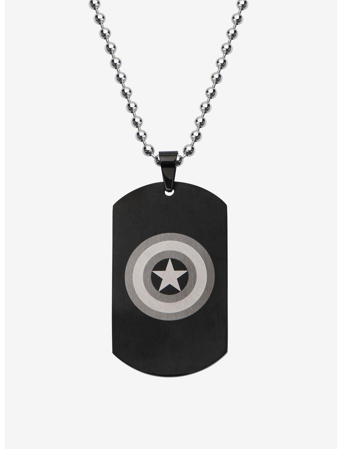 Marvel Stainless Steel Captain America Dog Tag Pendant, , hi-res
