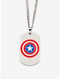 Marvel Stainless Steel Captain America Logo Dog Tag Pendant, , hi-res