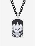 Marvel Stainless Steel Punisher Skull Dog Tag Pendant, , hi-res