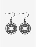 Star Wars Galactic Empire Symbol Hook Dangle Earrings, , hi-res