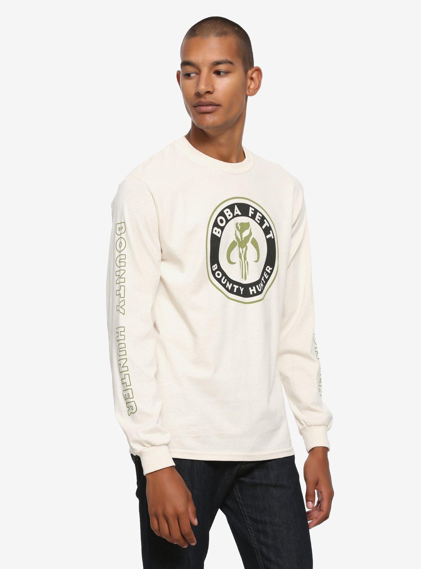 Star Wars Boba Fett Bounty Hunter Long Sleeve T-Shirt - BoxLunch Exclusive, CREAM, hi-res