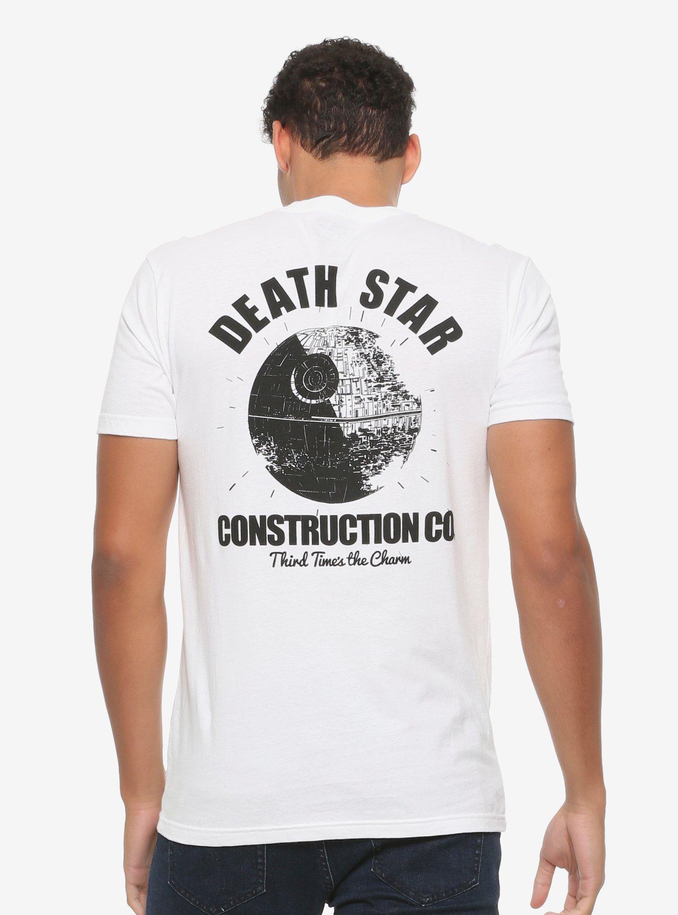 Star Wars Death Star Construction T-Shirt - BoxLunch Exclusive, WHITE, hi-res