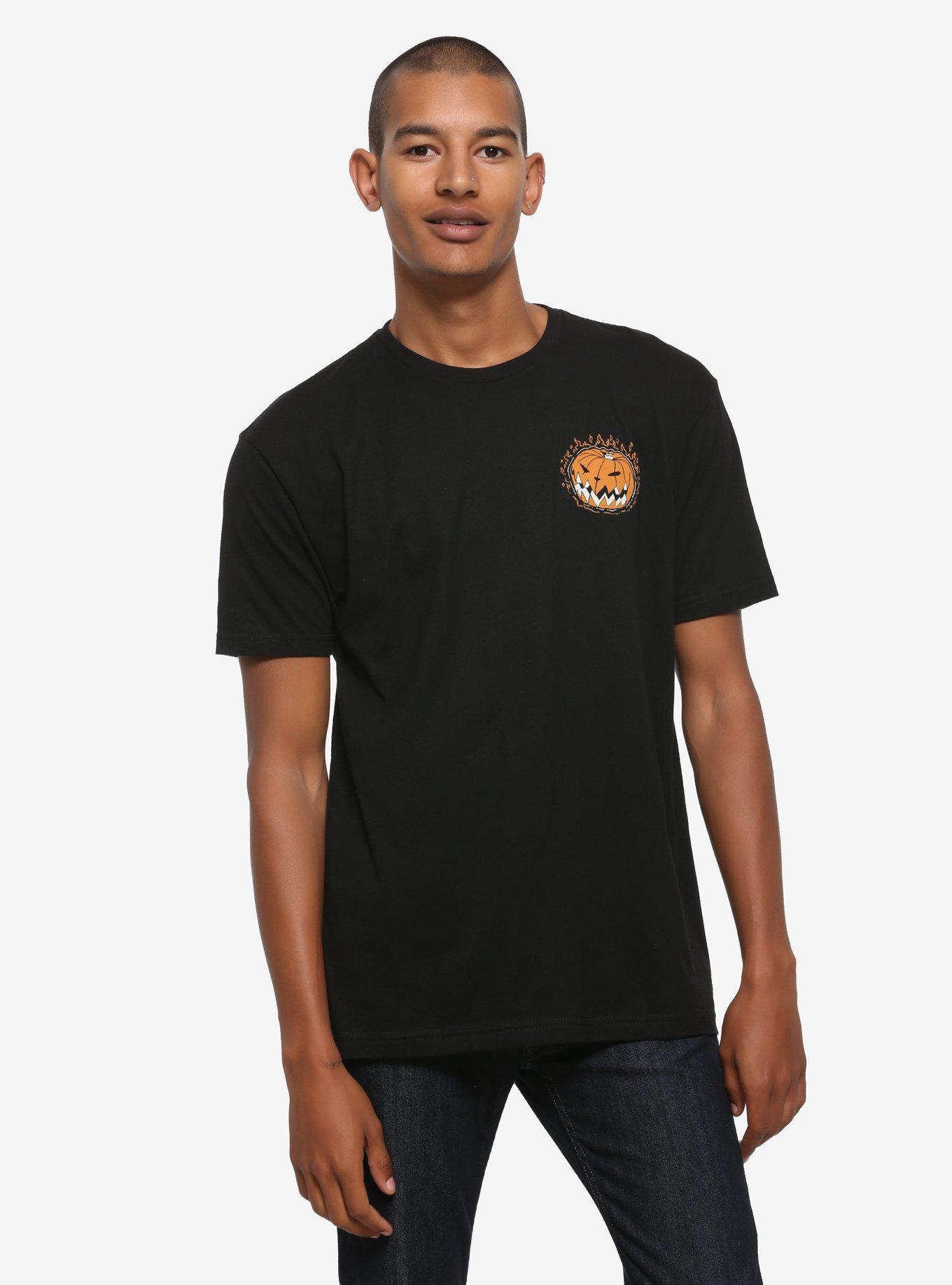 Disney The Nightmare Before Christmas Pumpkin King Fire T-Shirt, BLACK, hi-res