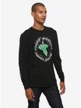 The Lord of the Rings Leaf of Lorien Fellowship of the Ring Long Sleeve T-Shirt, BLACK, hi-res