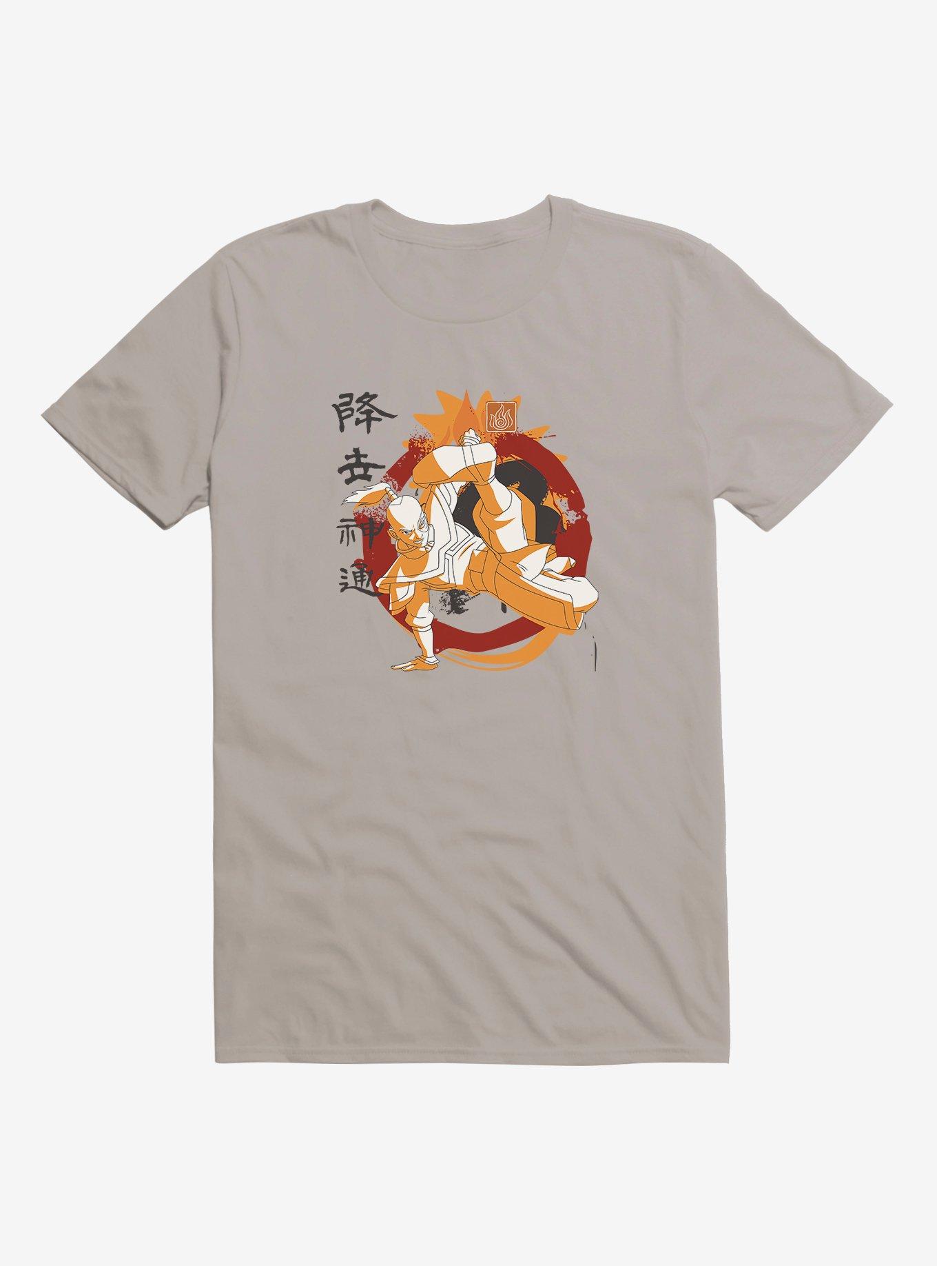 Avatar: The Last Airbender Zuko Bending Pose T-Shirt, LIGHT GREY, hi-res