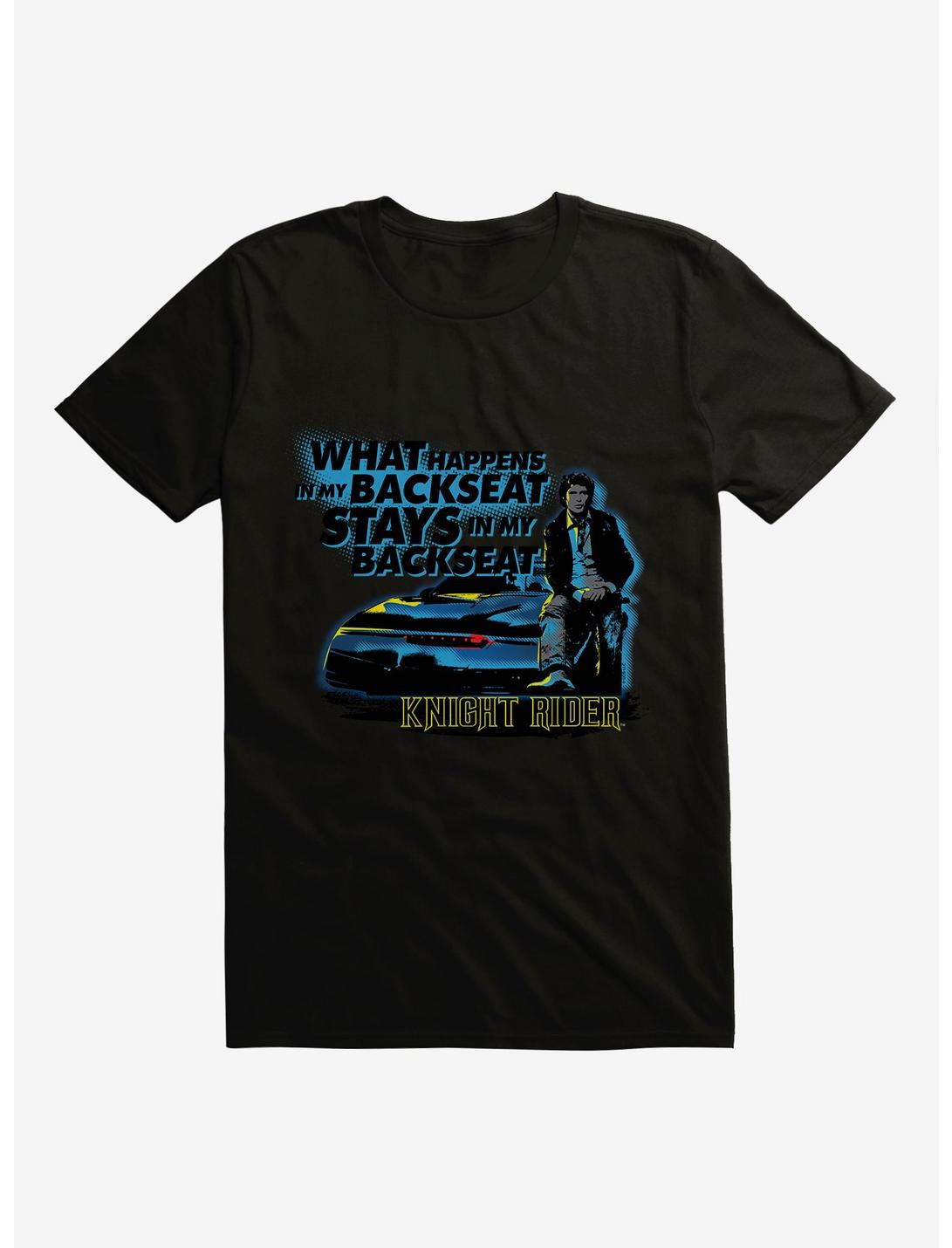 Knight Rider What Happens In The Backseat T-Shirt, BLACK, hi-res