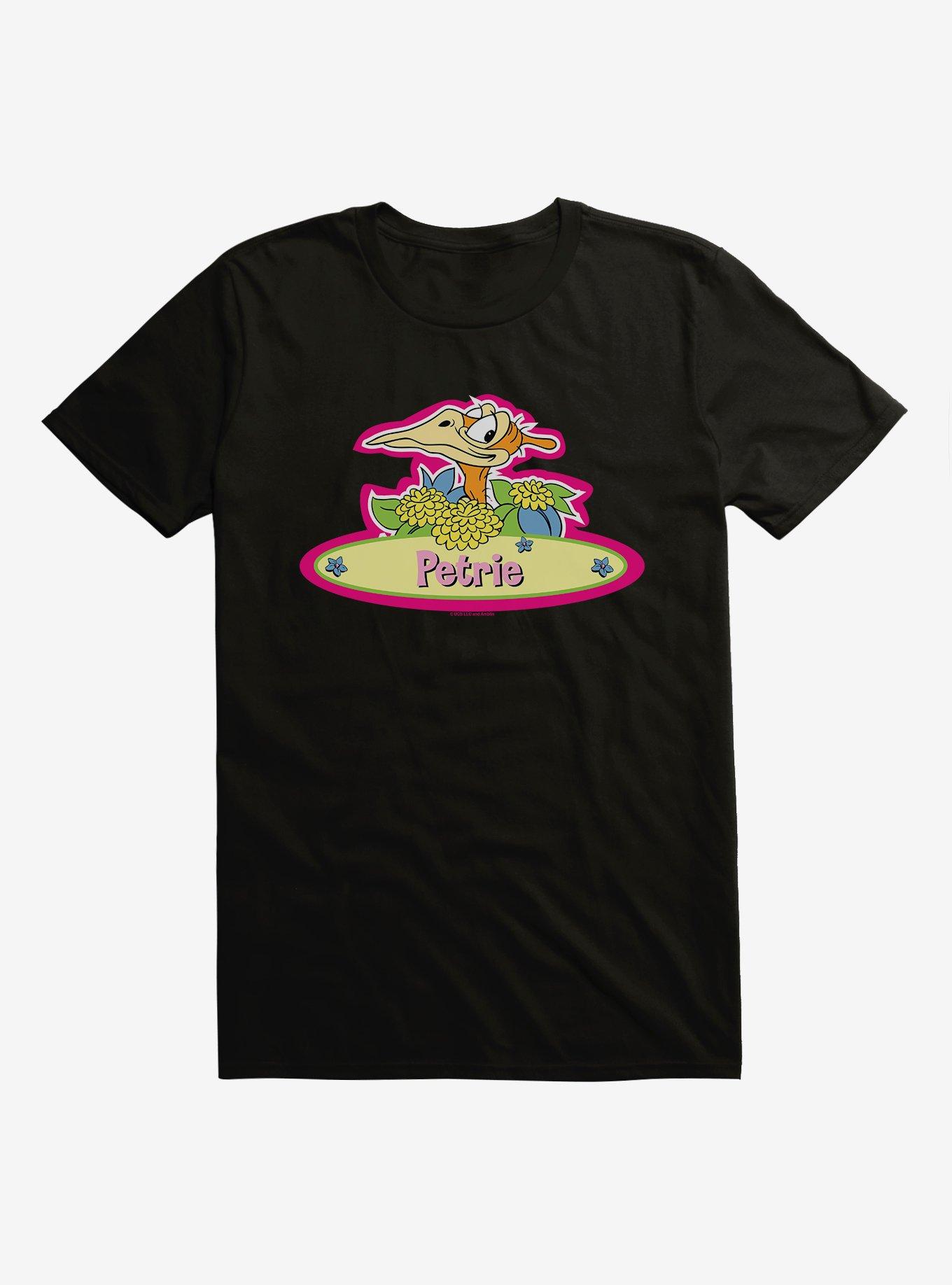 The Land Before Time Petrie Name Sign T-Shirt, BLACK, hi-res