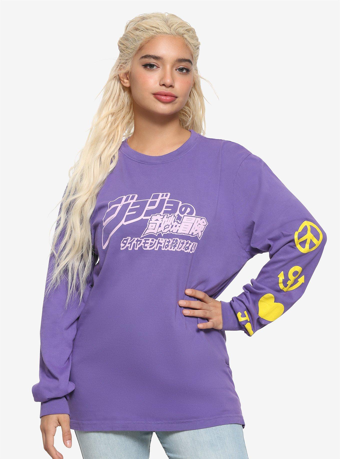 Jojo's Bizarre Adventure: Diamond Is Unbreakable Purple Girls Long-Sleeve T-Shirt, MULTI, hi-res