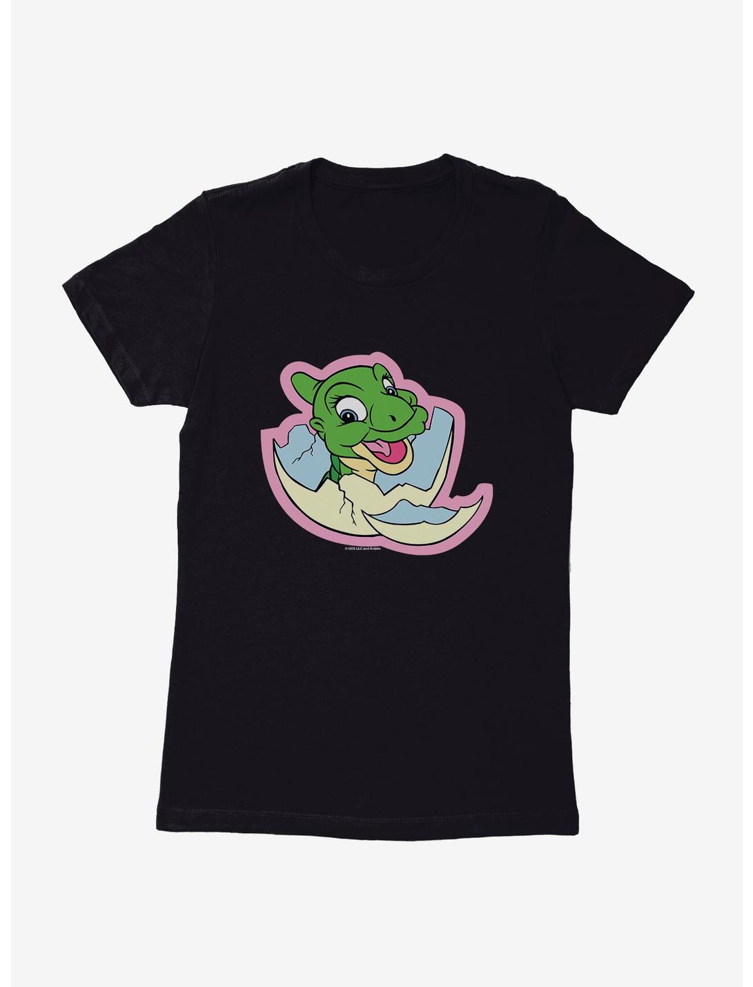 The Land Before Time Ducky Egg Womens T-Shirt, BLACK, hi-res