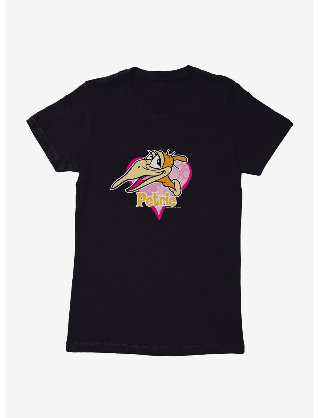 The Land Before Time Petrie Heart Womens T-Shirt, BLACK, hi-res