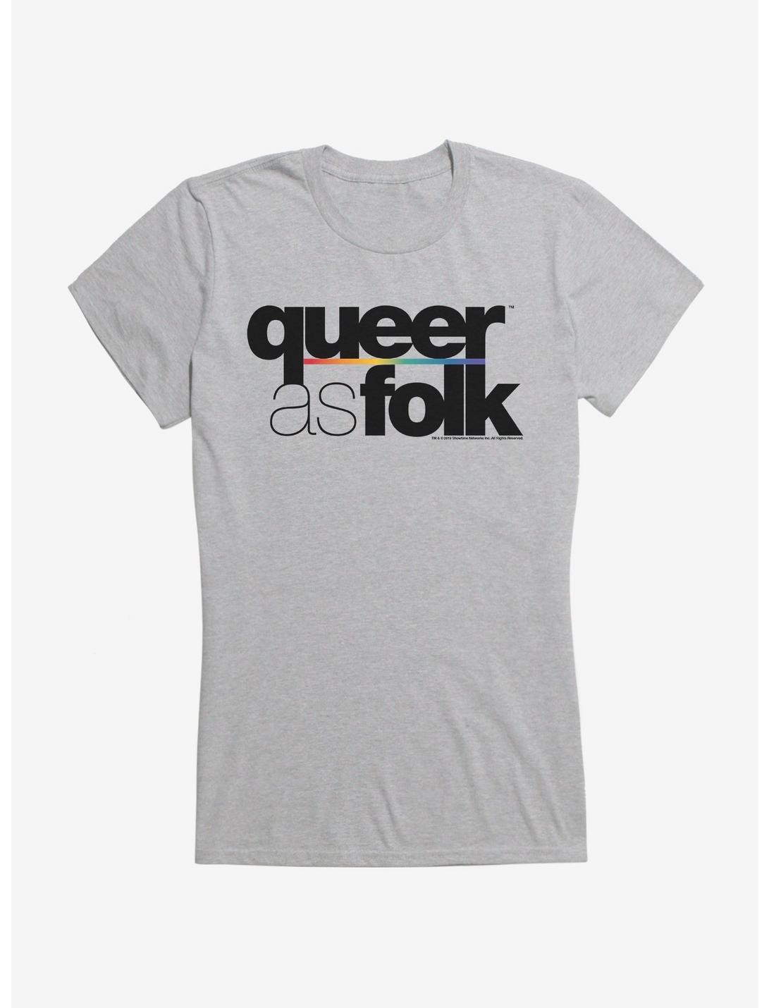 Queer As Folk Bold Classic Logo Girls T-Shirt, HEATHER, hi-res