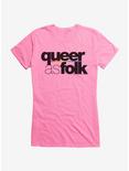 Queer As Folk Bold Classic Logo Girls T-Shirt, CHARITY PINK, hi-res
