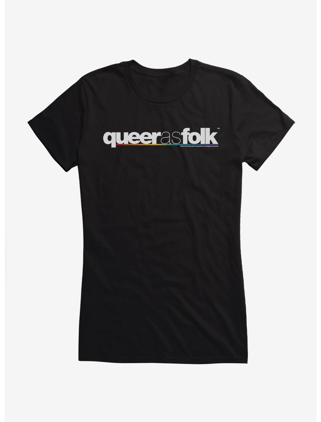 Queer As Folk Classic Logo Girls T-Shirt, BLACK, hi-res